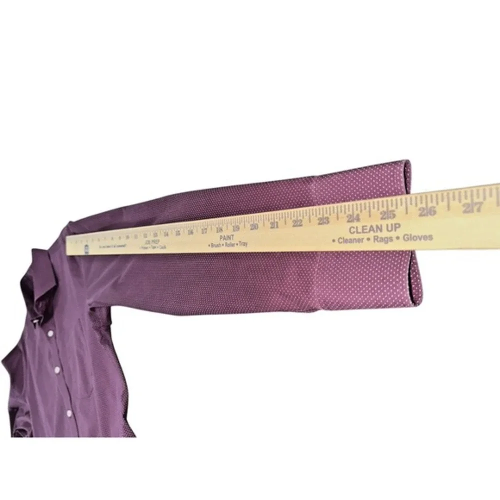 J Crew Thompson Shirt MENS LARGE 16-16.5 PRE-OWNED Purple Button Up WRINKLE FREE